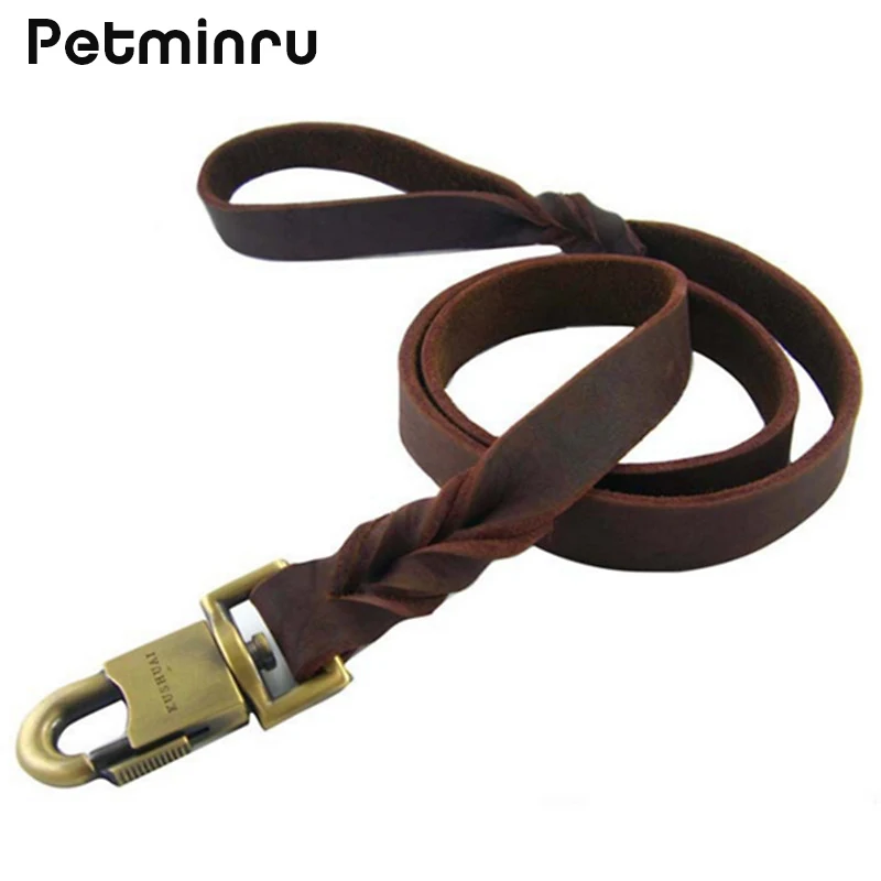 Petminru Leather Dog Leash Quick Release Dog Pet Leashes Walking