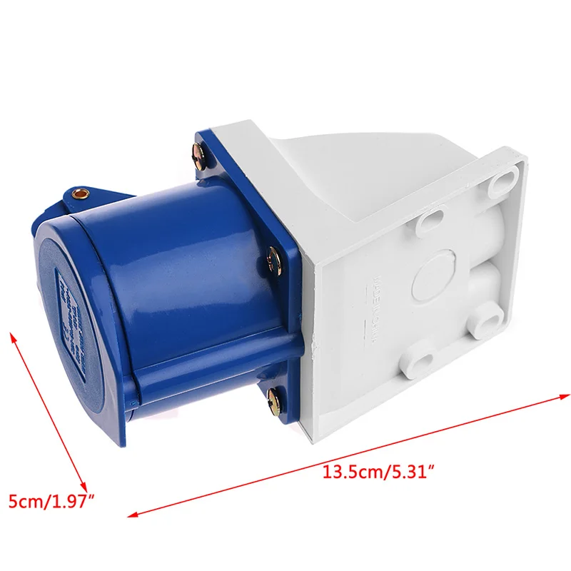 

32 Amp 3pin Industrial Socket 220V-250Volt Weatherproof IP44 Waterproof 2P+E 32A