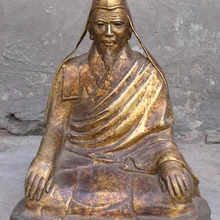 Xd 003170 1" Тибет Буддизм Основатель Бронзы год сбора винограда король Будда Цонкапа Цонга-ка-Па