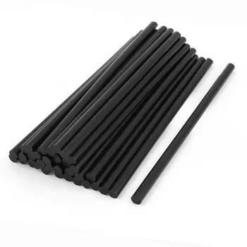 

35 Pcs 7mm Diameter 190mm Length Plastic Black Hot Melt Glue Stick