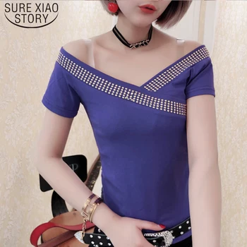 

2020 Spring and Summer New Slash Neck Summer Short Sleeve Shirt Women's Shirt Off Shoulder Shirts Harajuku 4463 50
