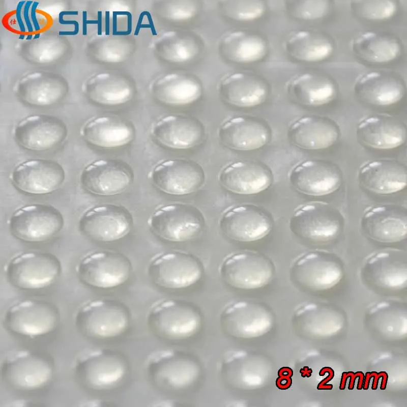 500 pcs 8 x 2 mm Soft Clear Anti Slip Bumpers High Sticky Silicone Shock Absorber Self Adhesive Silicone Rubber Feet Pads