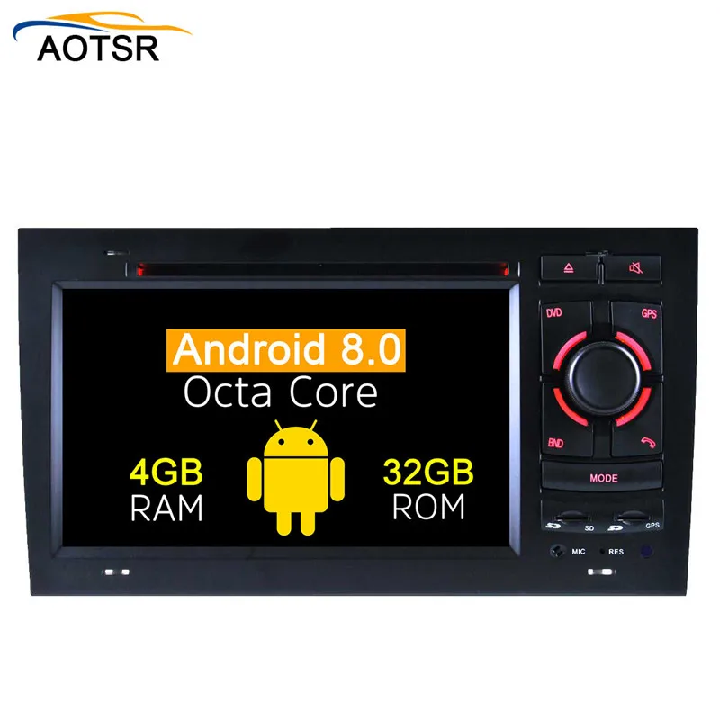 Cheap 2 Din Android 8.0 Car DVD player For AUDI A6 1997-2004 GPS Navigation Multimedia autostereo WIFI Audio Stereo Radio Headunit 6