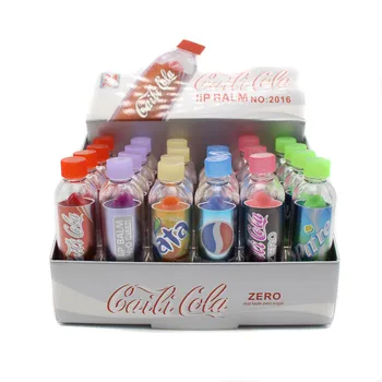 

24pcs/lot beauty Change Color Cola Lipstick sweet cute Moisturizer Faint scent Lip Balm Lipstick Brand Makeup Lip Smacker