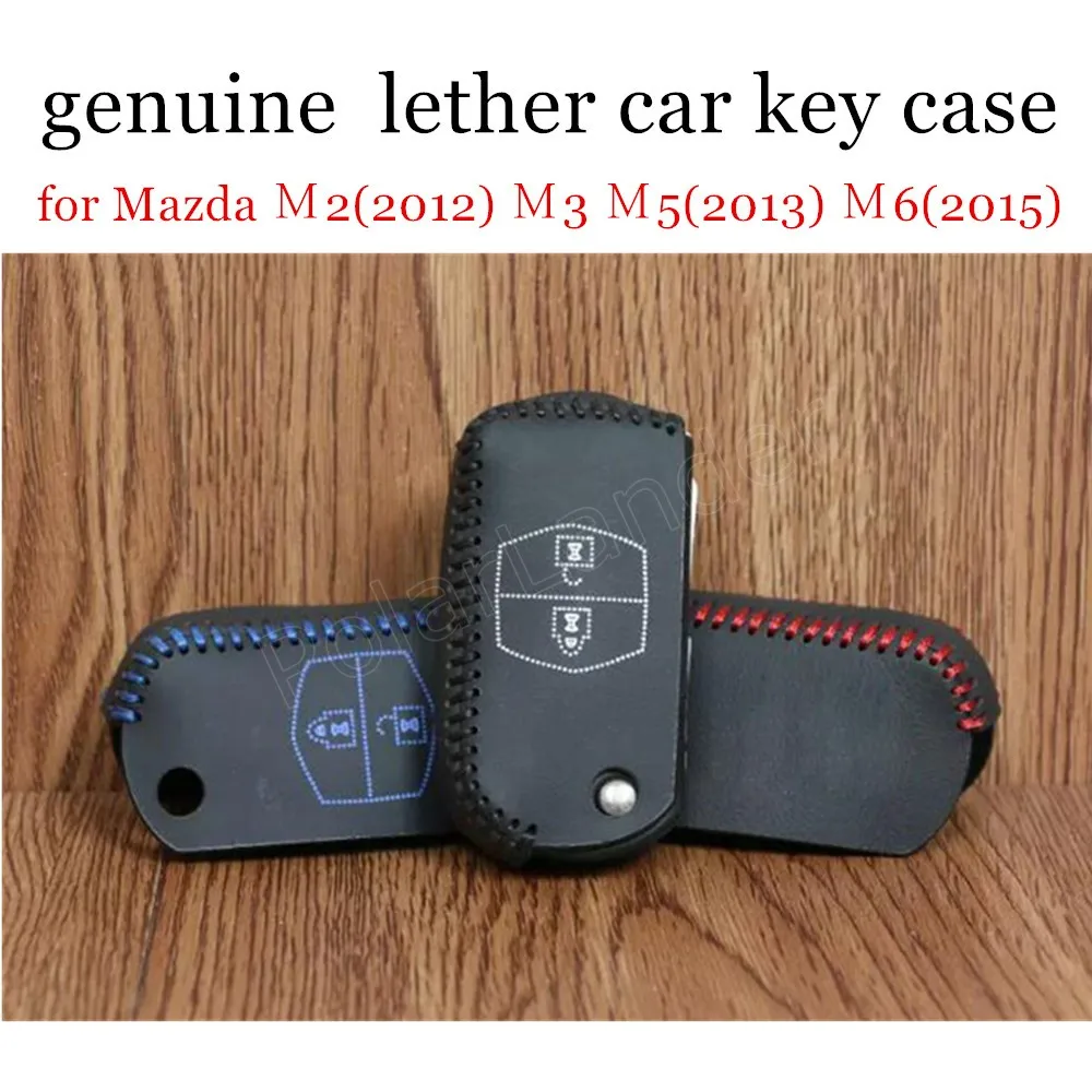 

Only Red fit for Mazda M2(2012) M3 M5(2013) M6(2015) MAZDA 6(2015) MAZDA 3(2013) car key case leather hand sewing car key cover
