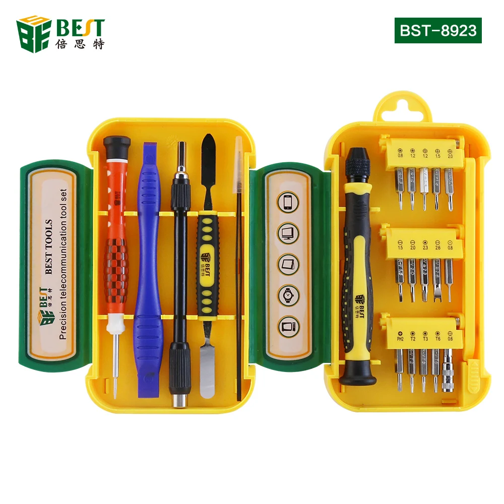 

BST-8923 21 in 1 Multi-function Smart phone Repair Tools Kit Precision Screwdriver Set with Case for Cell Phone Repair tools