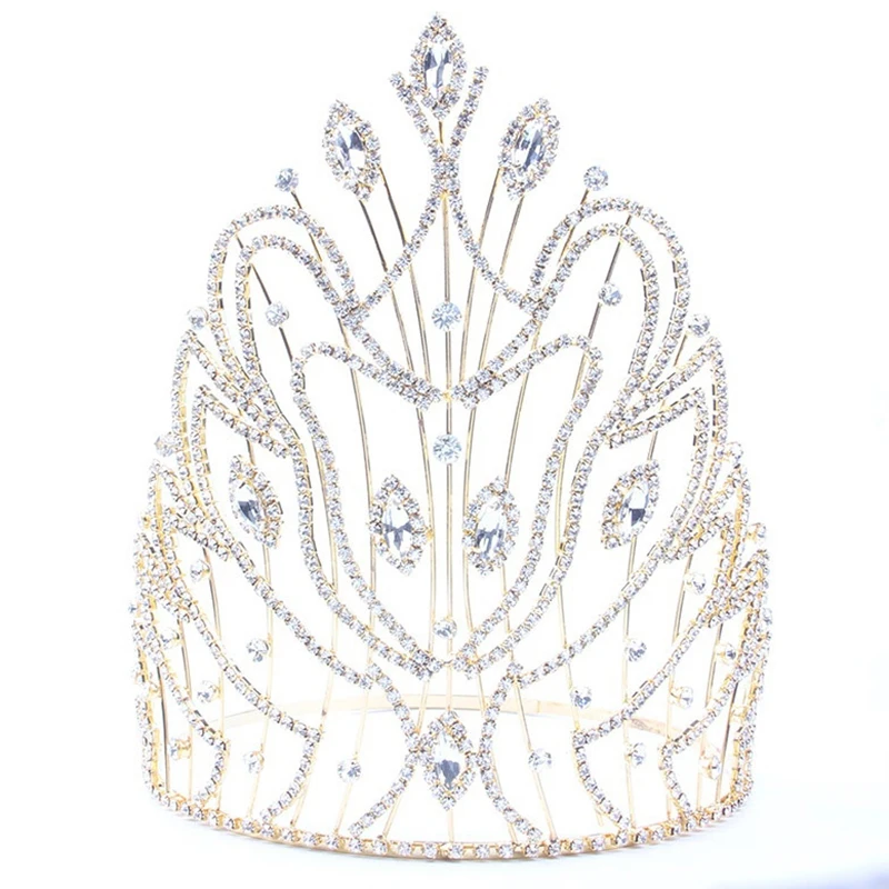 Золото Серебро Бронза диадема невесты Корона Свадебные аксессуары для волос мода королева Свадебные Корона украшения для головы