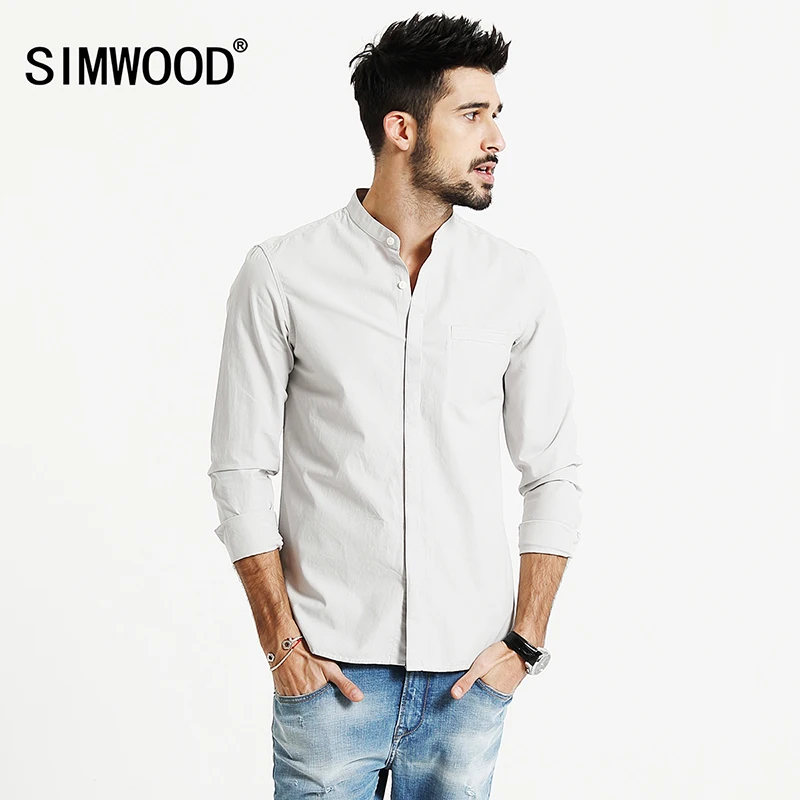 SIMWOOD 2019 Новинка весны модные рубашки домашние муж. для мужчин 100% хлопок Slim Fit высокое качество брендовая одежда плюс размеры CS1598