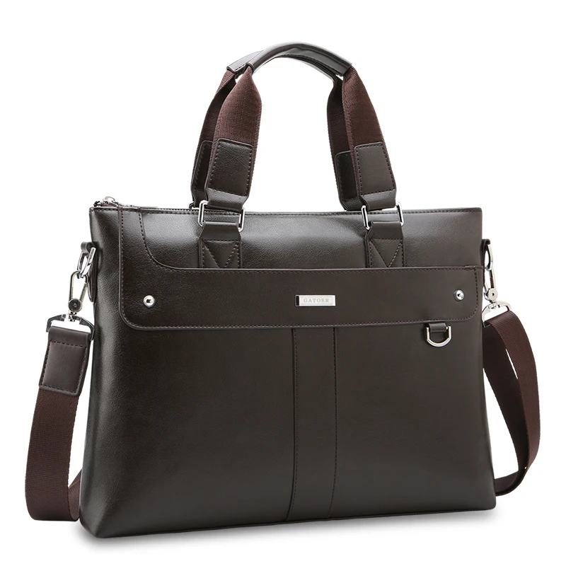Waterproof Leather Laptop Briefcase bag With Secret