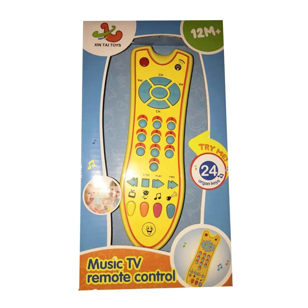 Музыкальный мобильный телефон ТВ пульт дистанционного управления ранний Развивающие игрушки для детей игрушки электрические номера