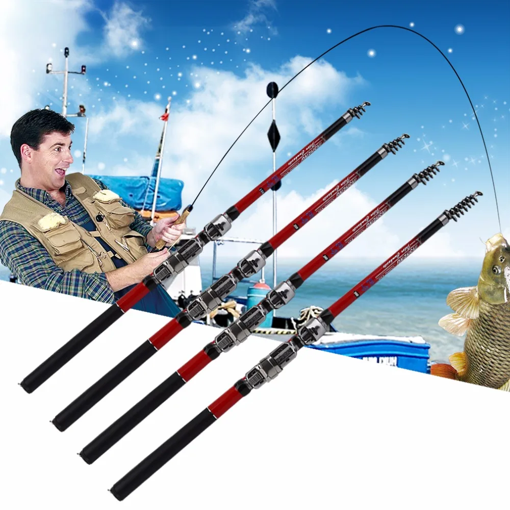 OUTAD Ultra Light Telescopic Fishing Rod Pole Portable Fishing Pole Fishing Accessories 1.8M/2