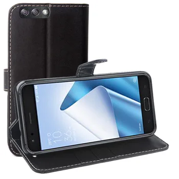 

Full Body Protective Magnetic Flip Stand Leather Credit Card Pockets Slim Book Case For Asus Zenfone 4 ZE554KL Wallet Cover
