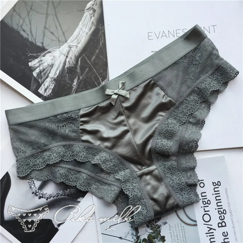 SP&CITY Fashion Silk Lace Hollow Out Panties Sex String European Women Transparent Lace Underwear Crotch Cotton Briefs Lingerie