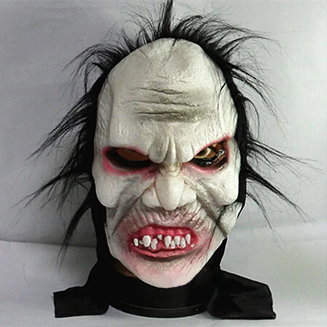 Best Price 2017 Hot April Fool's Day joke toy Prank Prop Angry Zombie Full Head Mask for Carnival Parties Costume Cosplay Halloween Mask