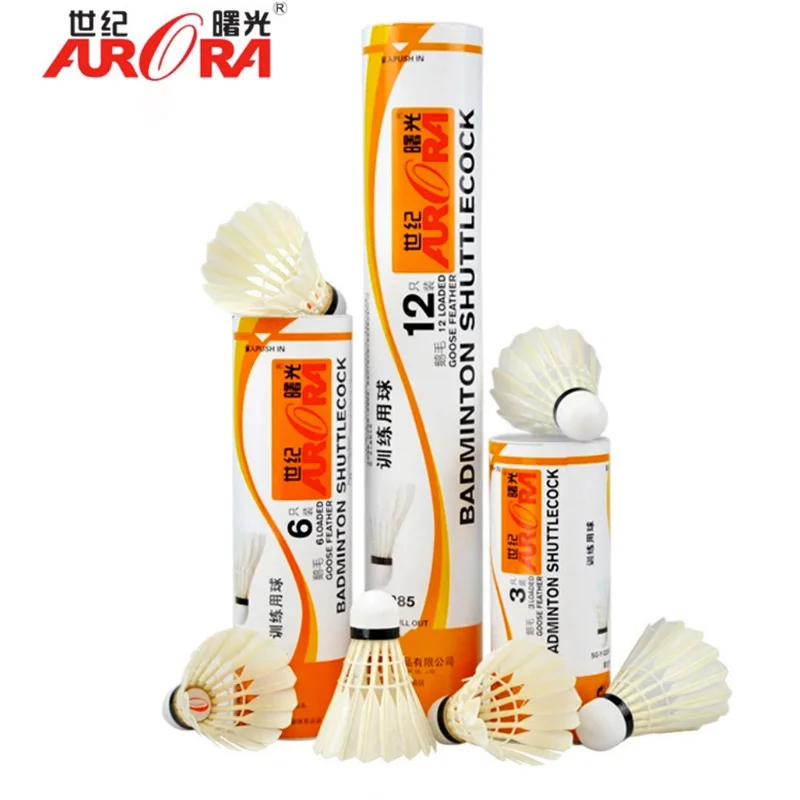 Nueva 12 unids/lote profesional Bádminton bolas portátil ganso blanco Plumas entrenamiento Bádminton bola shuttlecocks deportes Accesorios Nueva 12 unids/lote profesional Bádminton bolas portátil ganso blanco Plumas entrenamiento Bádminton bola shuttlecocks deportes Accesorios