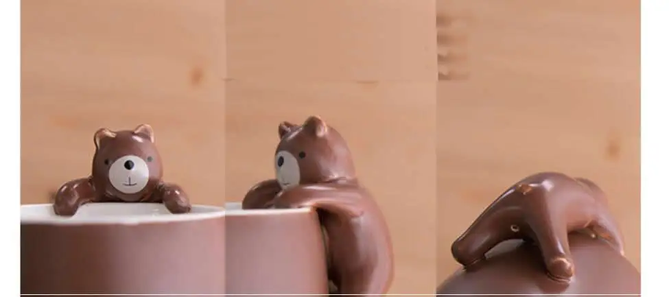 Cutensil животик на чашке животное керамическая чашка 3D трехмерные животные панда кошка кролик медведь керамическая кружка