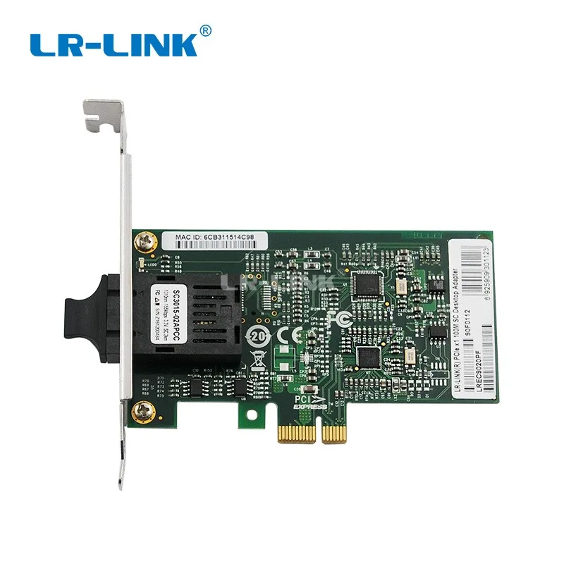 LR LINK LREC9020PF PCIe 100FX LC Connector Multi mode fiber optic NIC card RTL8105E Based 2