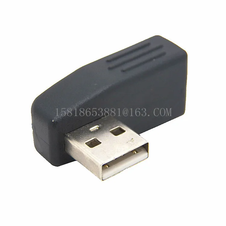 

USB2.0 A male to female 90 degrees adapter black Turn left
