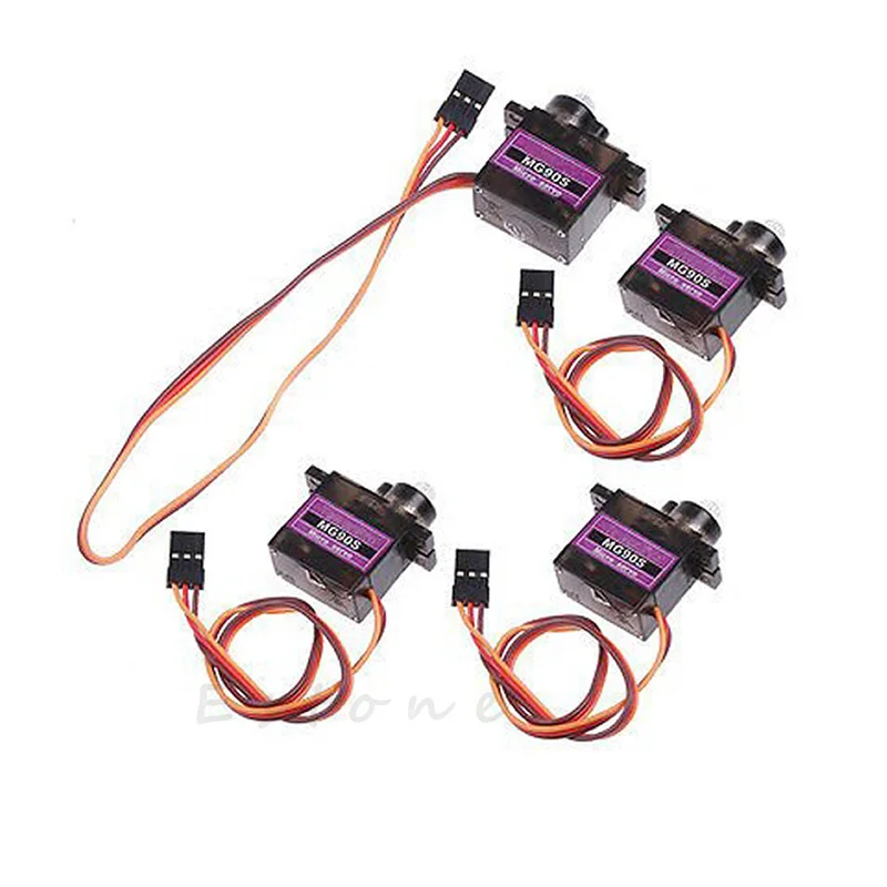4pcs MG90S Metal Gear Servo Micro Servo For Car Boat Plane New