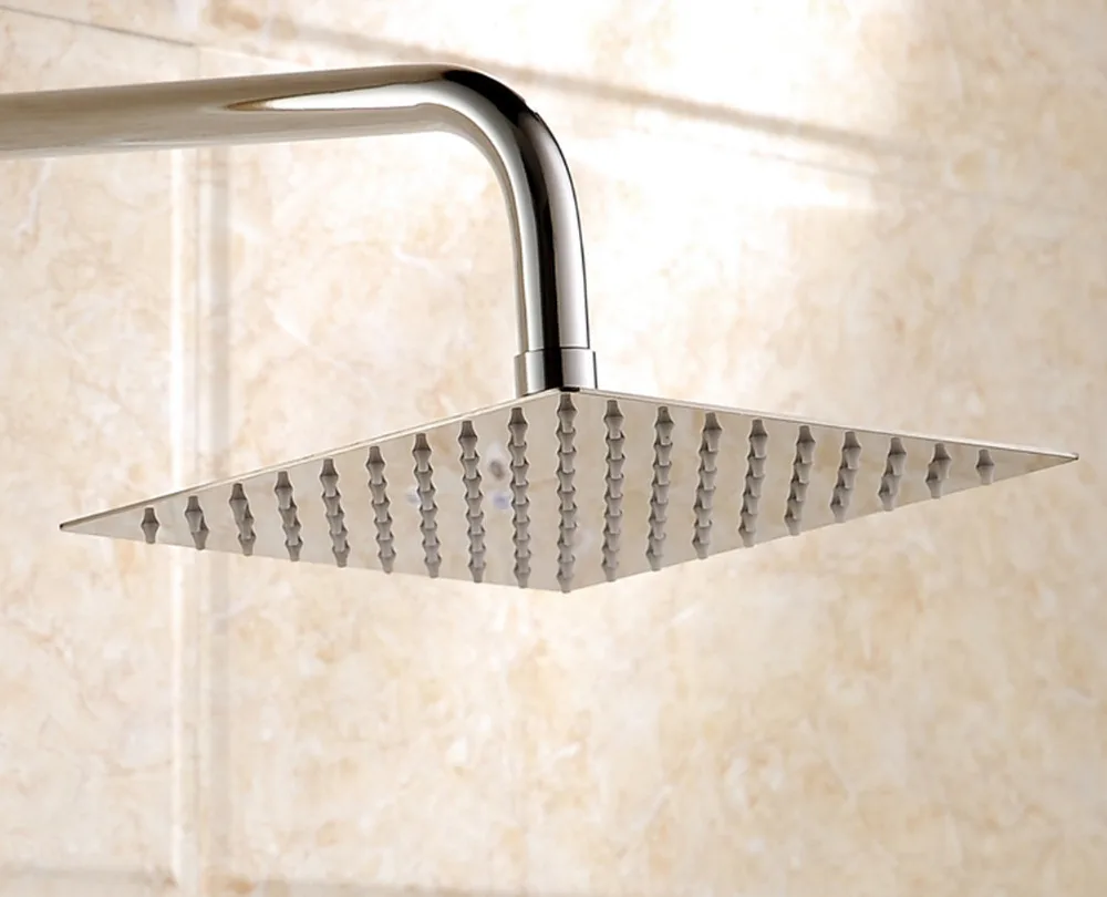 6'' Ultrathin Water Saving Square 304 Stainless Steel Top Rainfall Shower Head Free Shippingin