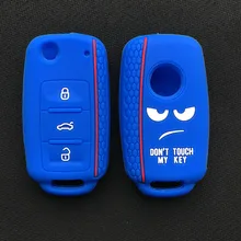 Силиконовый чехол Dont Touch My Key для ключей с сигнализацией для VW Caddy Polo Tiguan Bora, автомобильные аксессуары, дистанционный колпачок