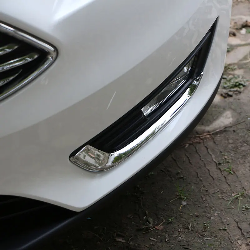 Carmilla автомобильные хромированные передние противотуманные фары декоративная отделка противотуманных фар наклейки для Ford Focus 4 MK4 запчасти