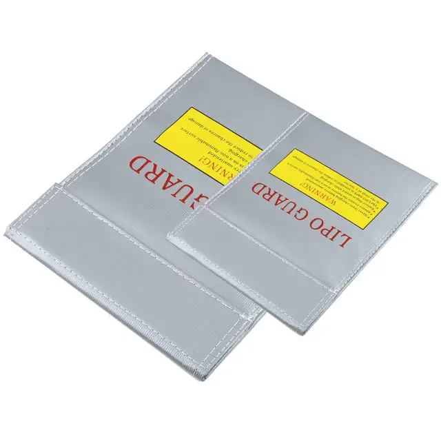 1Pcs Fireproof RC LiPo Li-Po Battery Fireproof Safety Guard Safe Bag Charging Sack Battery Safety Guard Silver Two size Hot! 6