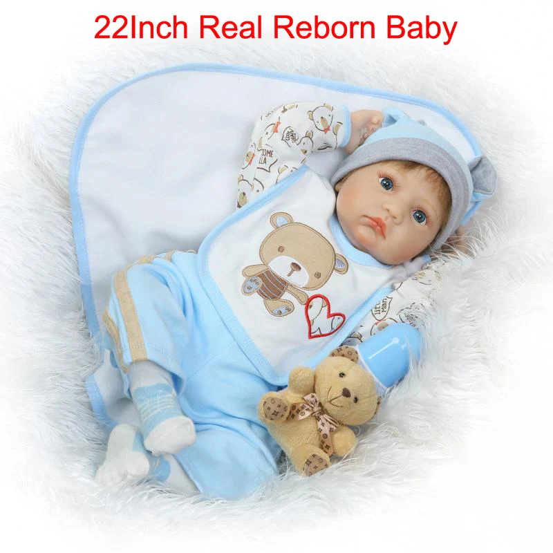 

Bebes reborn NPK 22" soft silicone reborn baby girls boy dolls for children gift play house toys bonecas brinquedo menino