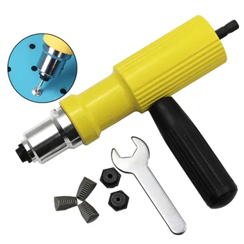 

Electric Rivet Nut Gun Riveting Tool Cordless Riveting Drill Adaptor Insert Nut Tool Riveting Drill Adapter 2.4mm-4.8mm