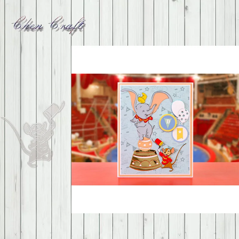 

Cute mouse Metal Cutting Dies and stamps DIY Scrapbooking Album Paper Card Decorative Craft Embossing New 2019