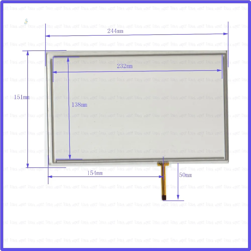 

ZhiYuSun 244mm*151mm NEW 10.4inch Touch Screen 4 wire resistive USB touch panel overlay kit 244*151 this is compatible