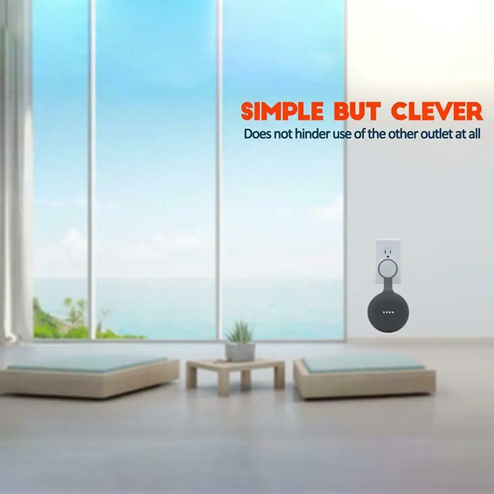 Розетка настенная Подставка-вешалка для Google Home, мини голосовые ассистенты, компактный чехол-держатель, штепсельная Вилка для кухни, ванной комнаты, спальни