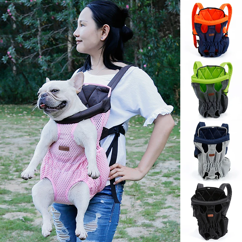 Carrier for Cat Dog Breathable Mesh Dog Carrier Backpack Carrying Teddy Pug Pet Travel Bag ...