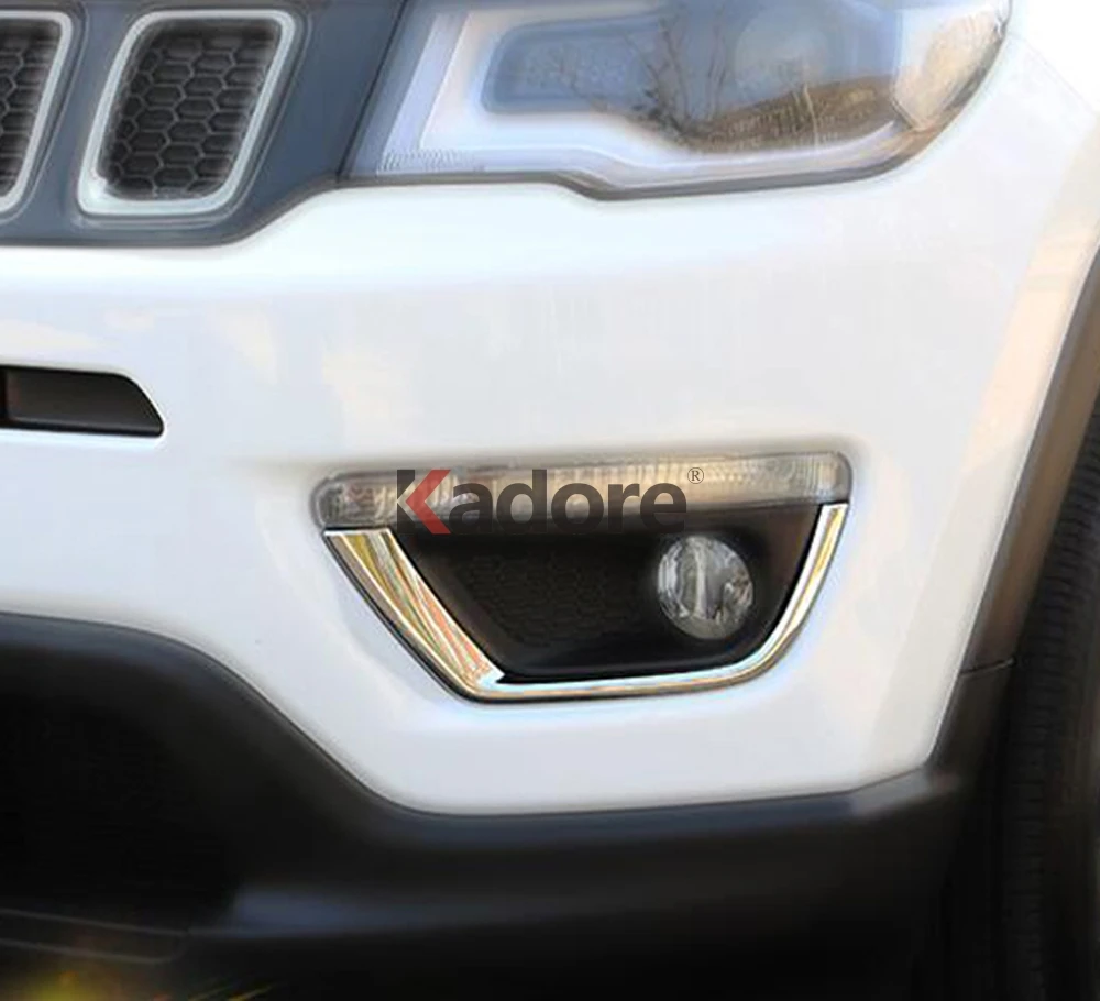 For Toyota Fortuner SUV 2018 Chrome Exterior Front Fog light lamp Cover Trim