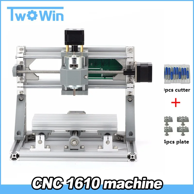 CNC Rounter DIY 1610 мини станок с ЧПУ, рабочая зона 16*10*4,5 см, 3 оси PCB фрезерный станок с GRBL управлением - Цвет: 1610 machine