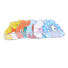 Милые детские нагрудники мультфильм Животные печати водонепроницаемый нагрудник Дети Кормление халат Отрыжка Одежда мягкая есть одежда для малышей