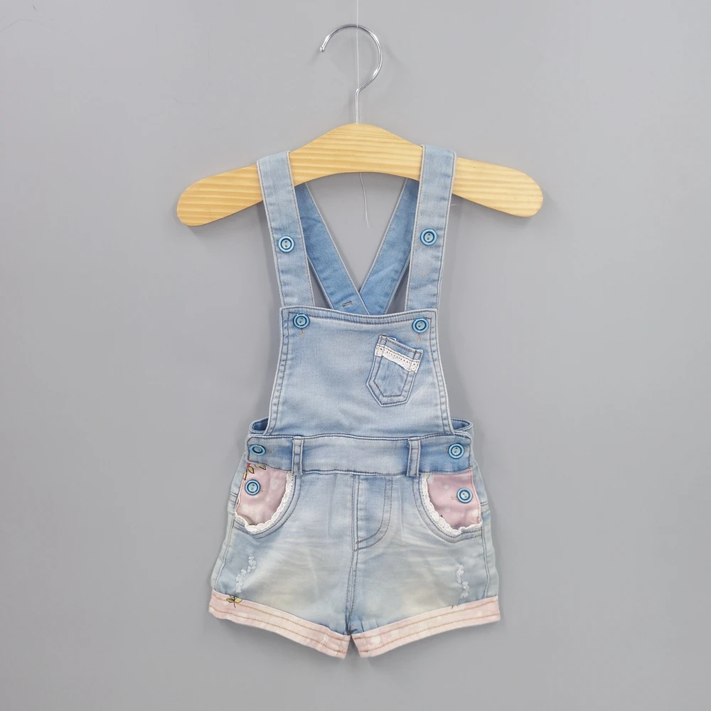girls jean short overalls