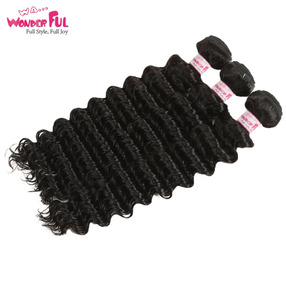 WA...Wonderful Malaysian Deep Wave Human Hair 2/3 Bundles With Ear To Ear Closure Deep Wave Bundles With Frontal Non Remy Hair WA...Wonderful Malaysian Deep Wave Human Hair 2/3 Bundles With Ear To Ear Closure Deep Wave Bundles With Frontal Non Remy Hair