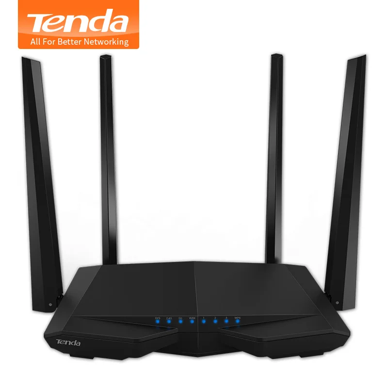 

Tenda AC6 Smart Dual-Band WIFI Router, English Firmware,1200Mbps 11AC Wireless Wi-Fi Repeater 2.4G/5.0GHz Remote Control APP