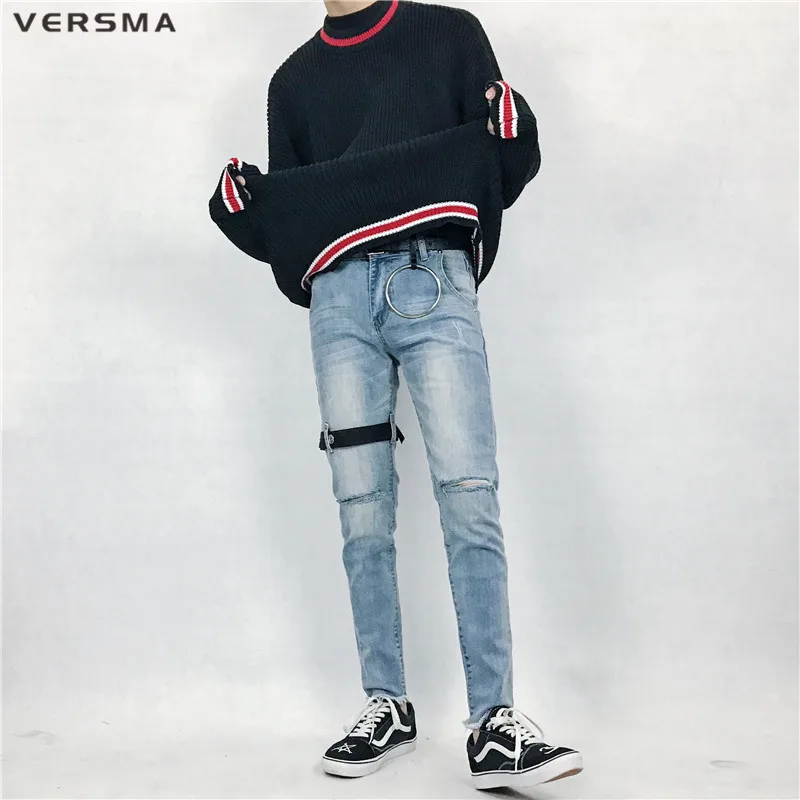Джинсы мужские рваные в стиле хип хоп составного кроя|motorcycle jeans pants|jeans pantship hop denim |