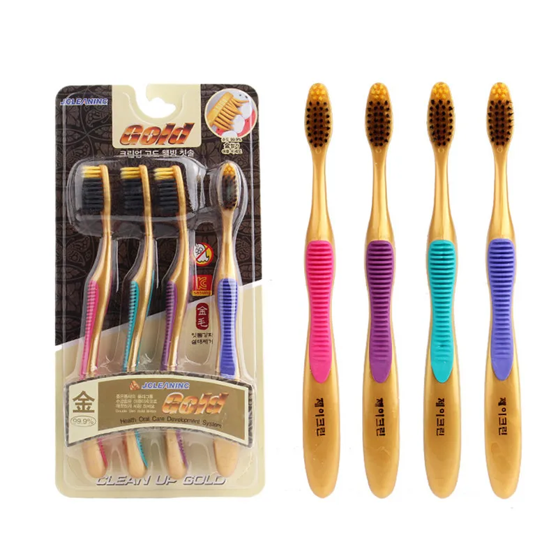 

High-quality 4Pcs Ultra Soft Bamboo Charcoal Toothbrush, Nano Brush Oral Care, Nano-antibacterial Toothbrush
