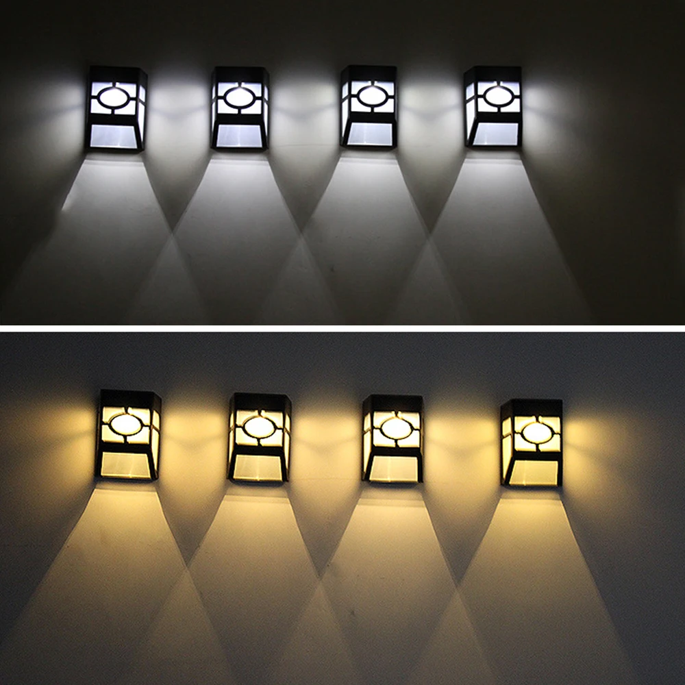 

5/10pcs Solar Powered Wall Mount LED Night Light Waterproof Fence Light Outdoor Garden Path Landscape Yard Wall Lamp