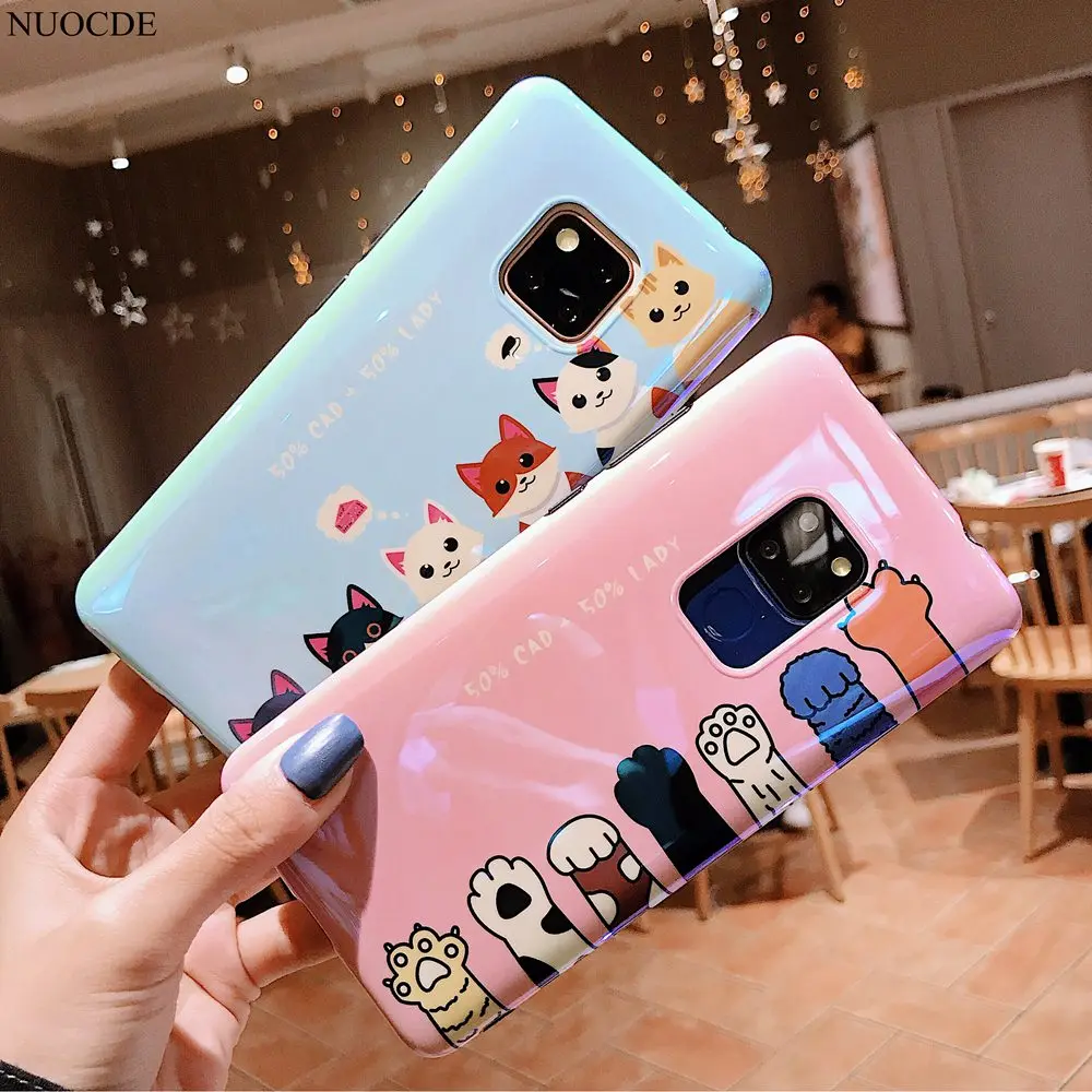 

Cute Cat Claw Case for Huawei Mate 20 Case Blu-Ray Soft TPU Back Cover for Huawei Mate 20 Pro Funda Huawei Mate 20X Coque Cases