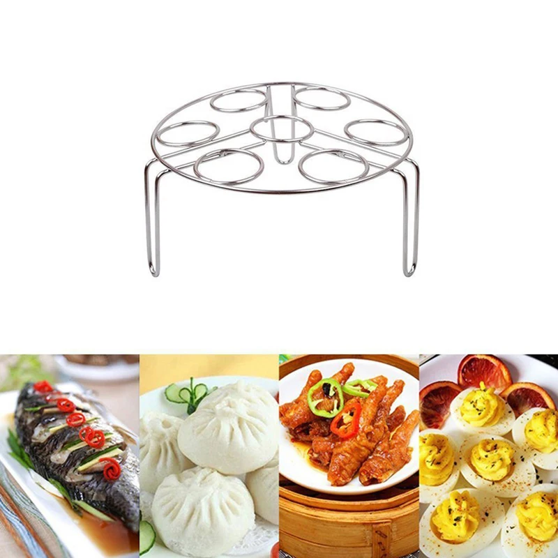 

Stainless Steel Egg Steamer Rack Pot Steam Egg Seperate Water Shelf Eggs Steaming Holder Kitchen Cooking Tools
