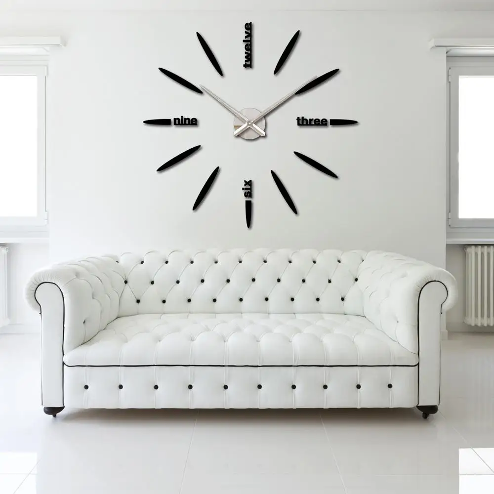2016 Diy Home Decoration Large Watch Wall Clock Decor Modern Design 2016 Diy Home Decoration Large Watch Wall Clock Decor Modern Design Creative Bullet Stickers Mirror Eva Effect Acrylic Gl In Clocks From