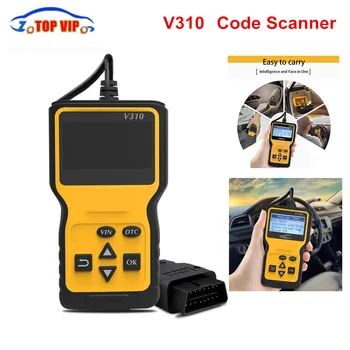 

V310 Car Code Reader Auto CAN OBD2 Scanner V1.1 16pin Male Engine Coolant Temp Car Speed Probe OBDII Diagnostic Tool