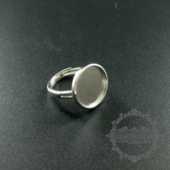 

14mm setting size round bezel tray 925 sterling silver ring setting DIY jewelry supplies 1213026