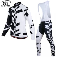 KIDITOKT зима MTB велосипед Велоспорт одежда костюм термальный флис Велоспорт Джерси комплект сохраняет тепло Mountian Велосипедный спорт Велоспорт одежда