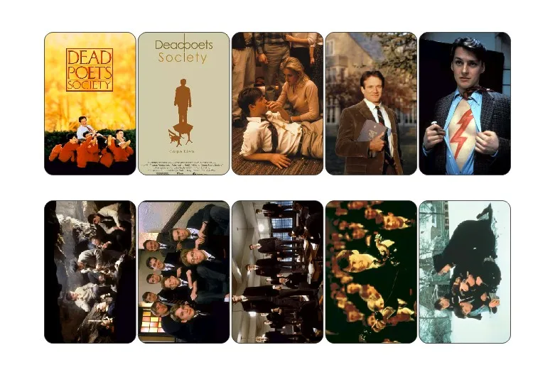 

10 pcs/lot Dead Poets Society Movie Poster Collectibles Sticker Card Decoration Scrapbooking Stickers Pack Post It 1629