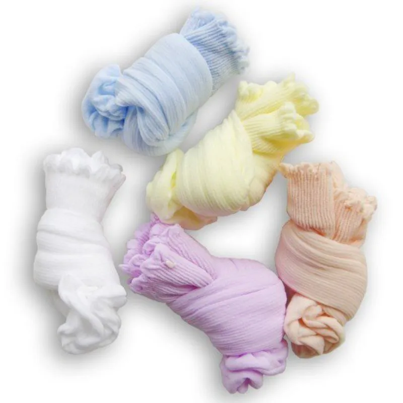 Мягкие нескользящие носки из хлопка для маленьких мальчиков и девочек милые детские однотонные носки гетры Random Новые Разные цвета